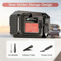 Nouveau compresseur d'air portable pour voiture 12V avec manomètre numérique, moniteur de pression des pneus, arrêt automatique, certifié ABS CE pour les situations d'urgence
