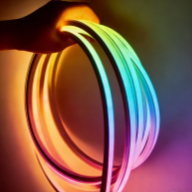 Bande LED intelligente RGB DMX à pixels adressables, en silicone pur, flexible, néon IP68, lumière de poursuite RGB, néon flexible pour bar/disco, bricolage, application/télécommande