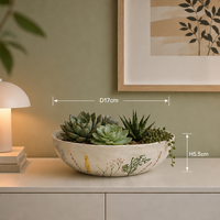 Vase floral en céramique peint à la main ARM LVG Nordic, pot à fleurs Wabi-sabi, jardinière peu profonde pour plantes succulentes, décoration de table intérieure