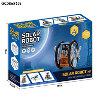 12 En 1 DIY ensamblar juguete educativo de vehículo de deformación de robot alimentado por energía solar para niños