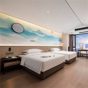 Modern <b>Super</b> <b>King</b> Queen Platform Base Wooden Frame Hotel Bed Mattress Set <b>Headboard</b> Nightstands Apartment Bedroom Furniture Sets - Product Image 6