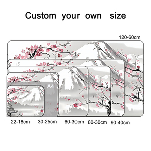 Tapis de souris de jeu OEM avec motif floral XL XXL, tapis de bureau personnalisé en tissu supérieur, grand tapis de clavier, tapis de souris en caoutchouc imperméable - Product Image 2