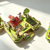 Kit de bricolage maison en puzzle 3D en papier avec jardinière, modèle éducatif personnalisé à assembler, jouet cadeau