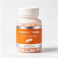 Étiquettes de bouteilles de compléments alimentaires Haoxuan OEM, film mat argenté, autocollants imperméables pour l'emballage des vitamines et l'affichage en magasin