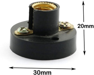 Đen Nhựa <span class=keywords><strong>E10</strong></span> Thu Nhỏ Vòng Giữ Bóng Đèn Đồng Vít Đèn Ổ Cắm Ánh Sáng - Product Image 4