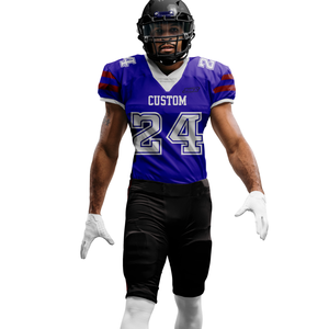 Takviyeli aplike amerikan futbolu formaları özel amerikan futbol topu üniforma çizgili gençlik amerikan futbolu giyim - Product Image 5