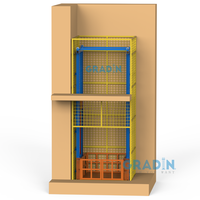 Plateforme élévatrice verticale hydraulique pour marchandises, monte-charge d'entrepôt, élévateur de fret pour la manutention des matériaux en usine, personnalisable