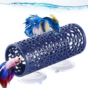<span class=keywords><strong>Betta</strong></span> Toy, Goldfish Tunnel negro, pequeño agujero hueco materiales más seguros Camarón acuario decoración pecera tubo oculto - Product Image 5