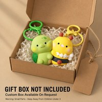 Porte-clés en résine mignon Turtle Bee Duo, breloque animaux de dessin animé, cadeau miniature personnalisé, vente en gros