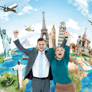 Carte de la terre dans le monde entier Continent célèbre repère paysage <span class=keywords><strong>photographie</strong></span> arrière-plan autour de bébé bébé adulte Portrait photomaton - Product Image 4