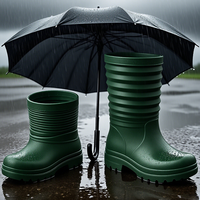 Nouveauté bottes de pluie pliables bottes Wellington portables imperméables et légères en silicone pour l'agriculture et le camping en plein air