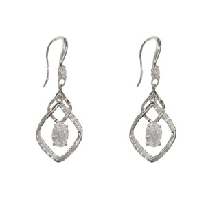 Simple Fashion Gold Plated Ear <b>Hook</b> <b>Earring</b> Dainty Hollow Twist Zircon Charm <b>Earring</b> - Product Image 4