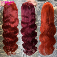 Perruques indiennes en cheveux humains bruts lâches et profonds, vague corporelle, dentelle complète transparente HD, perruques frontales pour femmes noires