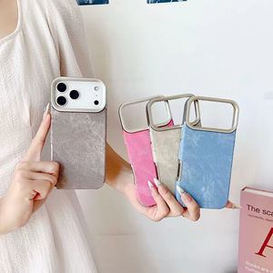 Funda para iPhone 17 Pro Max, 16, 15 Pro con Diseño Retro de Mezclilla, Electrochapado y Orificios Grandes, Estilo Moderno - Product Image 3