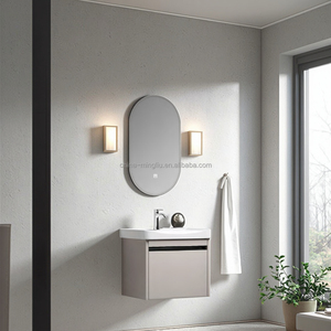 <span class=keywords><strong>Mueble</strong></span> <span class=keywords><strong>de</strong></span> <span class=keywords><strong>Baño</strong></span> Moderno con Lavabo <span class=keywords><strong>de</strong></span> Cerámica, Espejo Iluminado y Gabinete <span class=keywords><strong>de</strong></span> Pared <span class=keywords><strong>para</strong></span> Hotel - Product Image 2