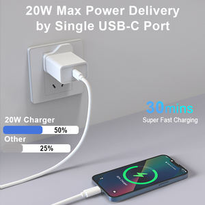 อะแดปเตอร์ชาร์จเร็ว PD 20W ราคาประหยัด สำหรับ iPhone ของ Apple แบบเสียบผนัง UK - Product Image 2
