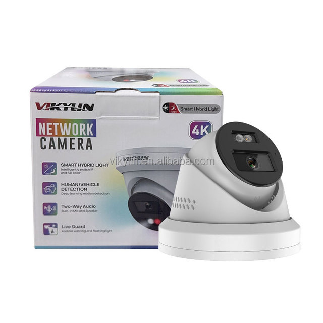 Vikylin 8MP 4K Full Color OEM Hikvisions Full Metal Smart Hybrid Light Two Way Audio Home Indoor Powerful Surveillance Cameras