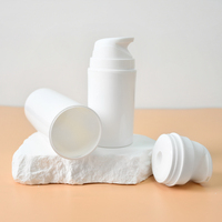 Botella de Plástico PP Vacía de 30ml 50ml 80ml 100ml 120ml 150ml con Bomba Airless para Loción o Crema, Redonda y Cilíndrica
