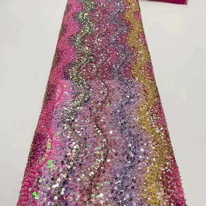 Nouveautés de luxe personnalisé perle broderie Sequin conception broderie dentelle tissu pour <span class=keywords><strong>robe</strong></span> - Product Image 1