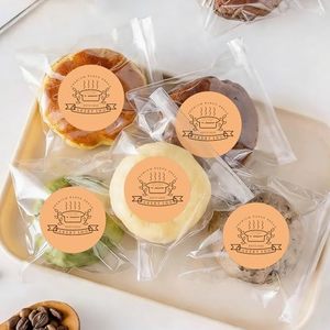 Fabricante Profesional de Etiquetas Adhesivas Redondas Personalizadas con Mensaje de Agradecimiento, Diseño a Color Hecho con Amor para Empaque de Regalos - Product Image 3