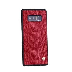 Double injection dark red mobile phone case leather cellphone case for Samsung galaxy note 8