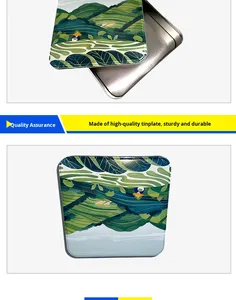 Op maat gemaakte UV-geprinte blikken voedselveilige koekjes geschenkdoos vierkante snoep ijzeren doos verpakking aangepaste geschenkverpakking - Product Image 4