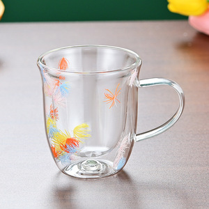 แก้วกาแฟสองชั้นลาย<span class=keywords><strong>ดอกไม้</strong></span>แห้งพร้อมดอกไม้แห้งตกแต่งผนัง ขายส่ง - Product Image 6