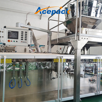 Machine d'emballage horizontale FFS pour noix et fruits secs, avec sachets Doypack à fermeture éclair, à fond plat, formables, remplissables et scellables