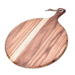 Tagliere Grande per <span class=keywords><strong>Pizza</strong></span> in Legno di Acacia, Rotondo, con Manico, per Servire Salumi, Carne <span class=keywords><strong>e</strong></span> <span class=keywords><strong>Pane</strong></span> - Product Image 1