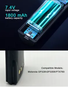 Original Battery HNN9013D Is Suitable For MOTOROLA GP328/GP360/MTX850/GP680/GP1280/MTX8250 Walkie Talkie Battery