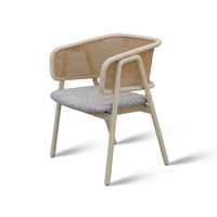 Fauteuil de salon rembourré en bois massif à dossier incurvé, fauteuil d'appoint pour hall d'hôtel et salle de repos