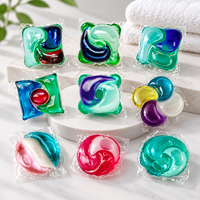 Lessive liquide double concentrée Hurricane, écologique, en perles jetables, parfum naturel, 4 en 1, 80 % d'ingrédients actifs