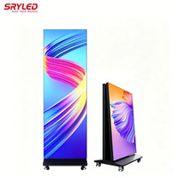 Écran d'affichage numérique LED pliable GOB pour affiches, double face, P2.5 P2 P1.86 P1.53 P1.25, affichage LED pour affiches d'anime