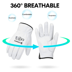 ENTE SAFETY America, gran oferta, guante de trabajo de protección de construcción para Conductor de cuero de vaca de grano impermeable resistente al desgaste para hombres - Product Image 3