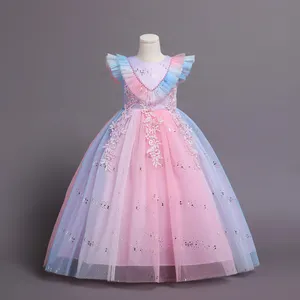 Das neue Mädchen allmählich ändern Kleid Prinzessin Kleid das Hochzeits kleid für den ersten Jahrestag der großen Kinder grenz überschreitend