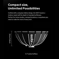 Godox S65T 65cm/25.6in Boîte à lumière parapluie à dégagement rapide professionnelle pliable