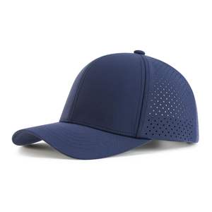 Casquette de baseball écologique à séchage rapide pour hommes coupe au laser maille snapback chapeau bord incurvé - Product Image 5