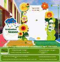 Set de Globos Personalizables para Graduación con Tablero KT, Fondo Impreso Digital, Hermosa Decoración para Ceremonias de Jardín de Niños y Escuela Primaria
