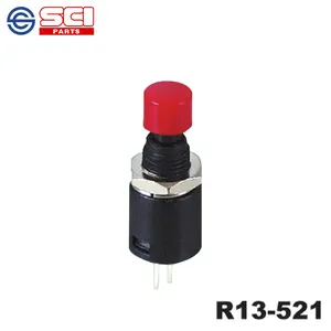 SCI Taiwan Open Button Push Switch R13-521B 5.2MM PCB Pin 1NO1NC Combination Max Voltage 250V