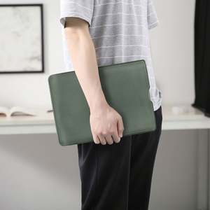 Sacoches pour ordinateur portable en cuir PU pour hommes 2021 avec option de logo personnalisé, compatible iPad Pro, étui à bandoulière - Product Image 2