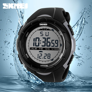 SKMEI 1025 Display luminoso a LED <span class=keywords><strong>orologio</strong></span> <span class=keywords><strong>da</strong></span> <span class=keywords><strong>polso</strong></span> <span class=keywords><strong>orologio</strong></span> <span class=keywords><strong>digitale</strong></span> <span class=keywords><strong>da</strong></span> uomo <span class=keywords><strong>orologio</strong></span> 12/24 ore <span class=keywords><strong>orologio</strong></span> PU orologi impermeabili per uomo - Product Image 5