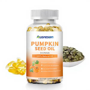 Ausreson OEM Huile de graines de citrouille bio Halal vegan 3000mg Capsules molles 1000mg Supplément pour la croissance des cheveux Huile de graines de citrouille Softgel - Product Image 1