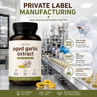 Complément alimentaire pour la santé cardiaque et le bien-être cardiovasculaire à base d'extrait d'ail vieilli, 60 gélules souples, marque privée, OEM ODM