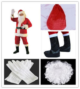 Disfraz de Papá Noel para Adultos, Conjunto Completo de 7 Piezas con Gorro para Hombre, Inspirado en Películas y TV - Product Image 2