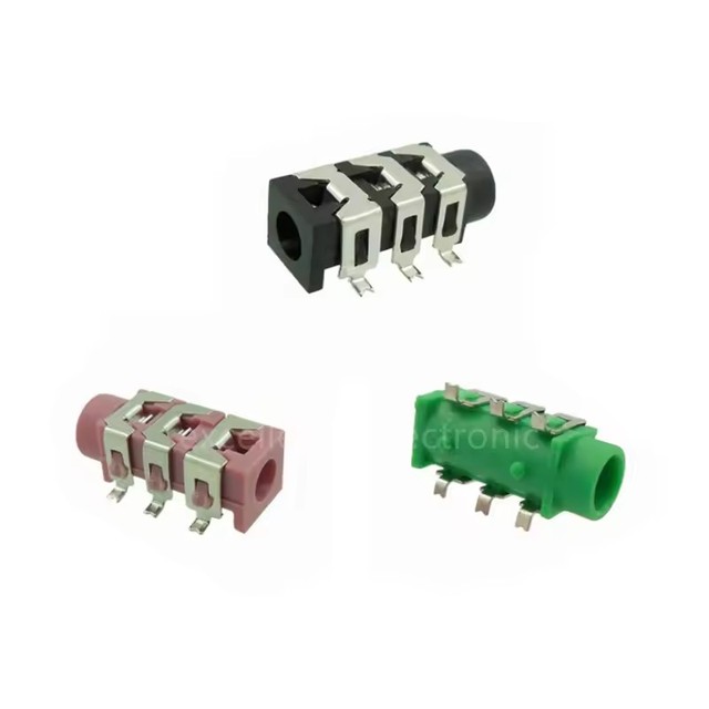 PJ313D 3.5mm Female Audio Connector SMT 6Pin Stereo Headphone Jack PJ-313D SMD 6P Green Black Red