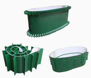 Fabricante de cintas transportadoras Cinta transportadora de PVC PU de pared lateral corrugada de grado alimenticio - Product Image 1