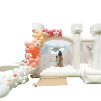 Istana Balon Tiup PVC OEM untuk Anak-anak 13FT Warna Putih dengan Blower untuk Sewa
