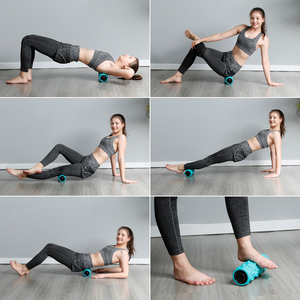 Venta al por mayor de alta calidad portátil Fitness tejido profundo masaje eléctrico 4 niveles de vibración masaje corporal Yoga rodillo de espuma - Product Image 6