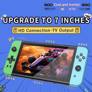 Consola de Juegos Retro Portátil <span class=keywords><strong>Powkiddy</strong></span> <span class=keywords><strong>X70</strong></span> con Pantalla HD de 7.0 Pulgadas, Consola de Videojuegos con Salida de TV HD para PSP/PS1/N64 - Product Image 4