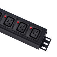 PDU 1,5U pour rack avec prise C13 et disjoncteur, unité de distribution d'alimentation adaptée aux centres de données, salles de serveurs et armoires réseau